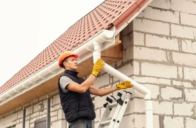 Pose et remplacement de gouttières à la Tuilière